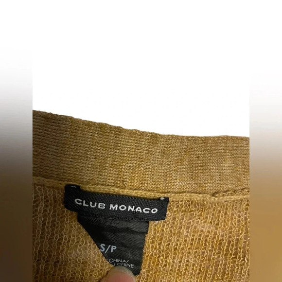 Club Monaco Linen Blend Button Down Cardigan - Picture 4 of 7